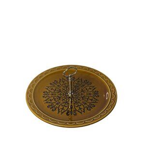 VTG Homer Laughlin Castilian 12.5" Round Serving Plate Coventry Decor USA Made